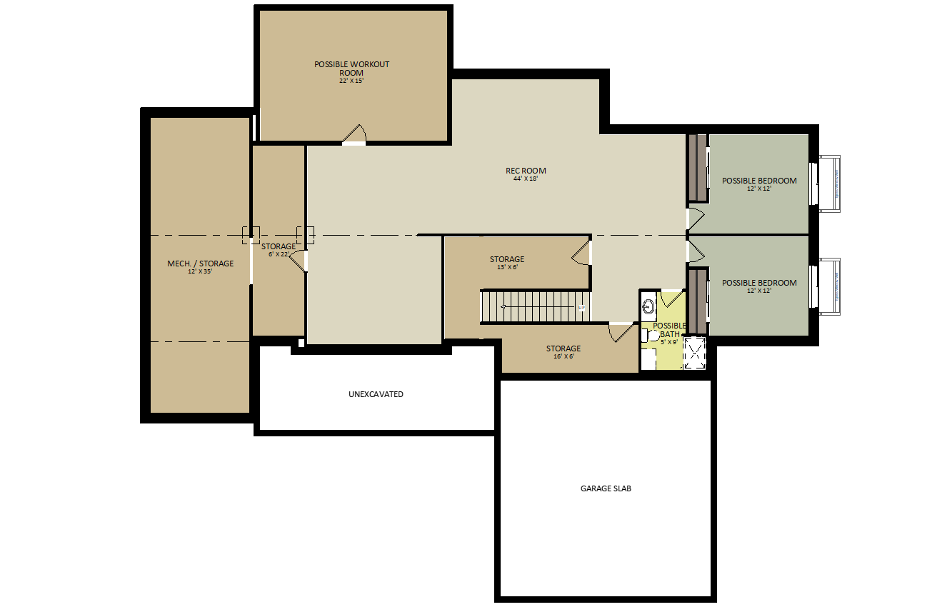 LolaLower Level Floor Plan